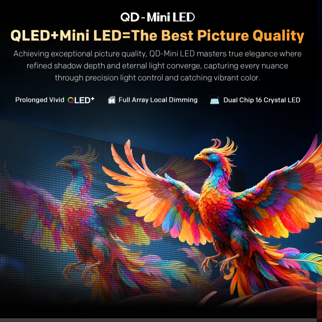 Телевизор METZ 55" 55MNH7000Z UHD 4K QD-Mini LED, Matte Screen Ultra, Google TV, Клас E 