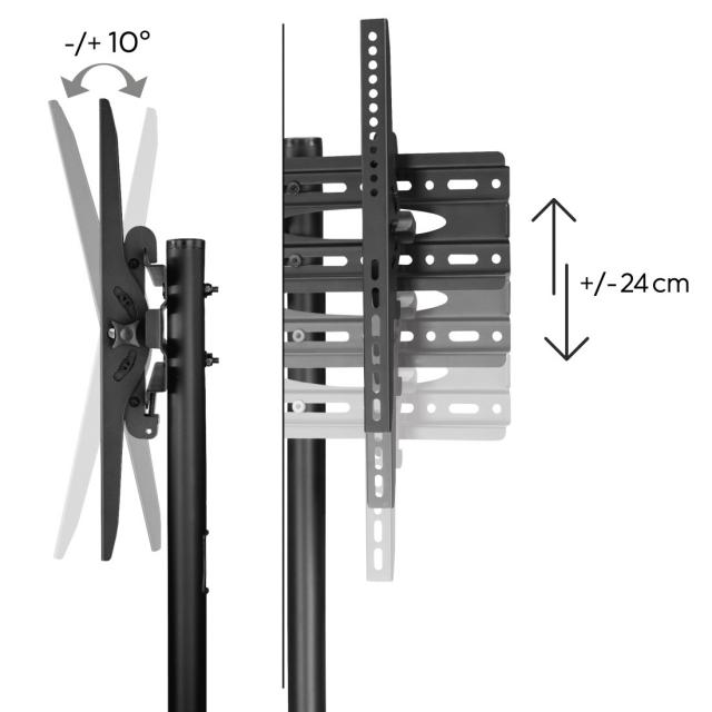 Мобилна стойка за TV HAMA Trolley , до / 75", 220874 