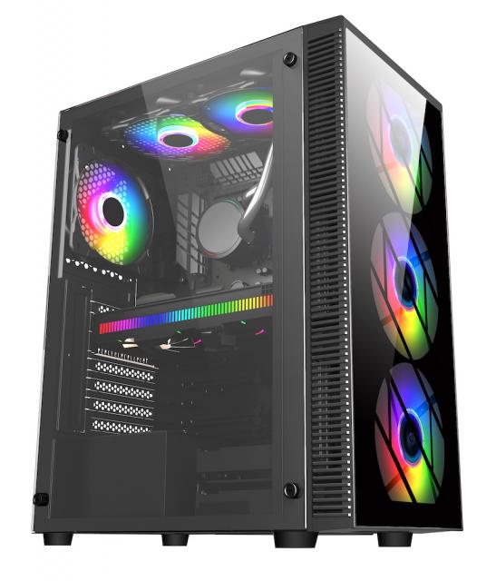 Кутия FSP CMT192 TG ATX Mid Tower, Черна 