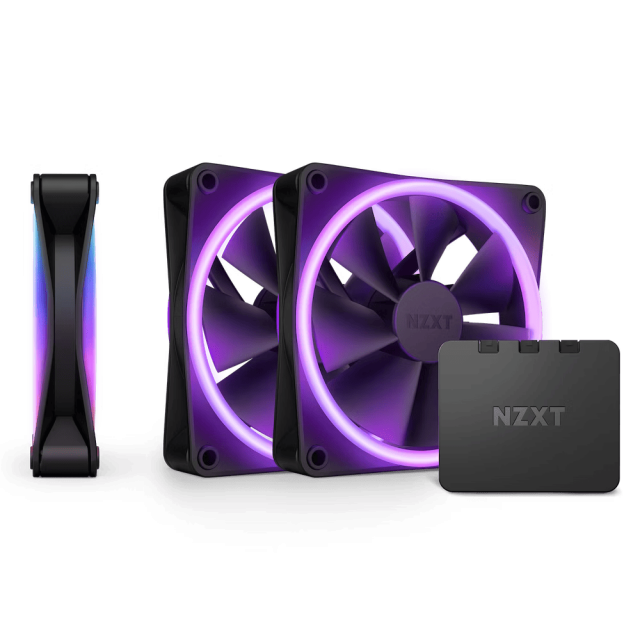 Комплект вентилатори NZXT F120 RGB Duo Black 3бр, RGB Контролер 