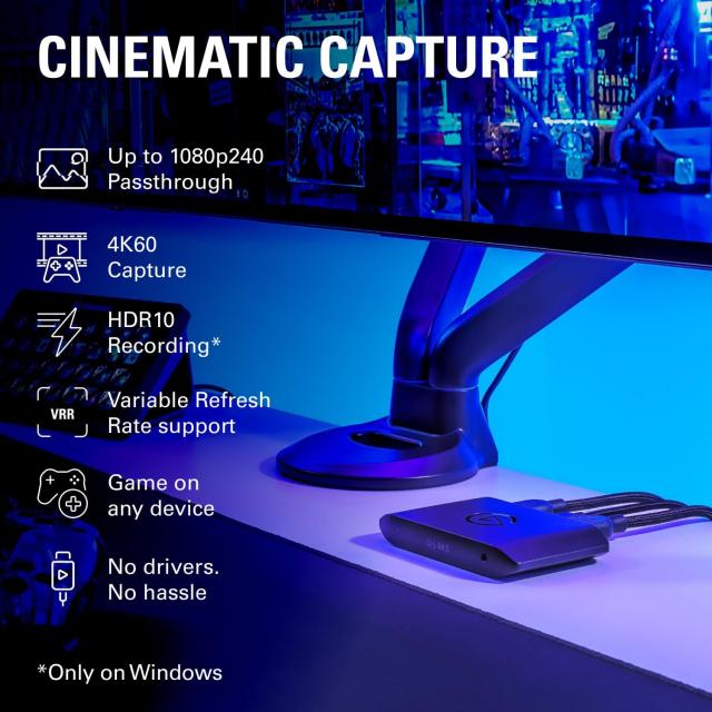 External Capture ELGATO 4K S HDR10, VRR, USB-C 