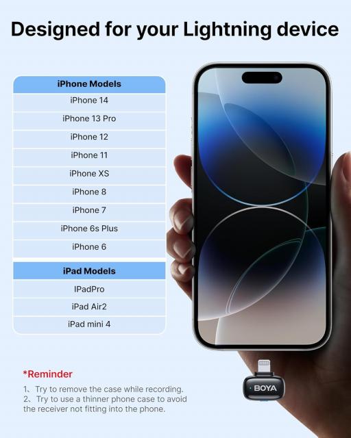 Безжична микрофонна система BOYA Mini 2-03 с Lightning 