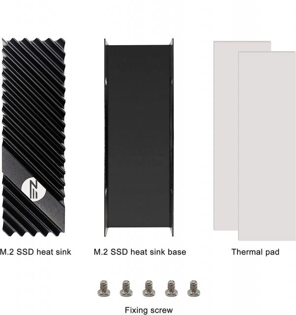 M.2 Heatsink EZDIY-FAB за NVMe SSD диск - Черен 