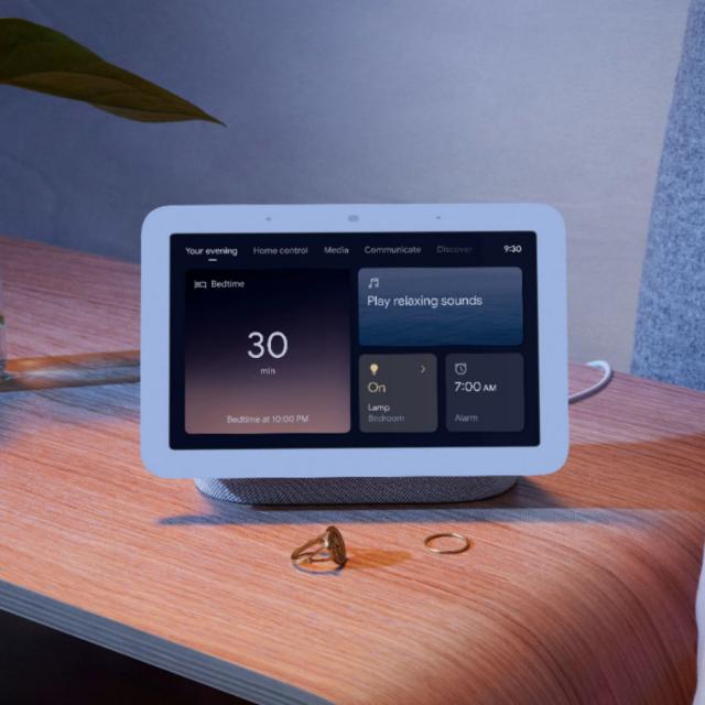 Смарт тонколона Google Nest Hub 2nd gen, Сензорен екран, Гласов асистент, Тъмно сива 