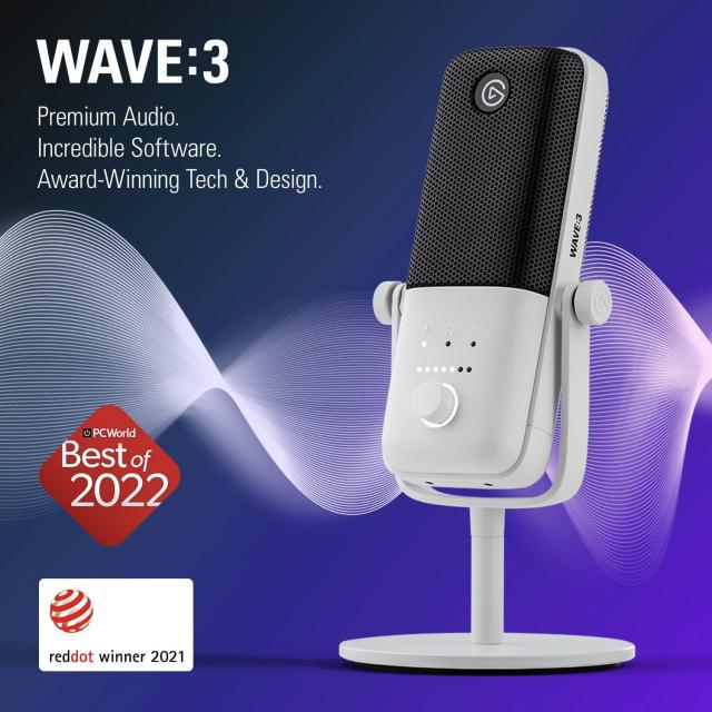 Настолен микрофон Elgato Wave 3 Бял 