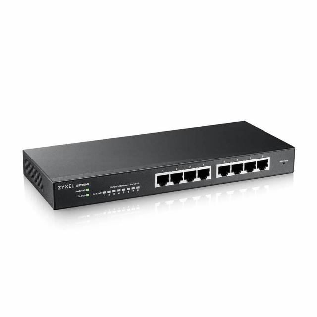 Switch 8-port ZyXEL GS1915-8, Gigabit, managed, standalone or Nebula management 