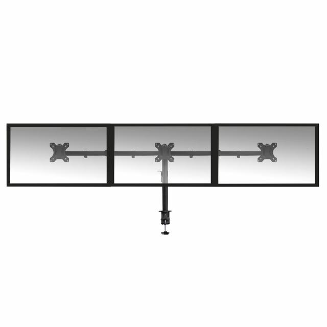 Стойка за 3 мониторa ACT AC8303, За бюро, Регулируема, 27", 21 кг, Черна 