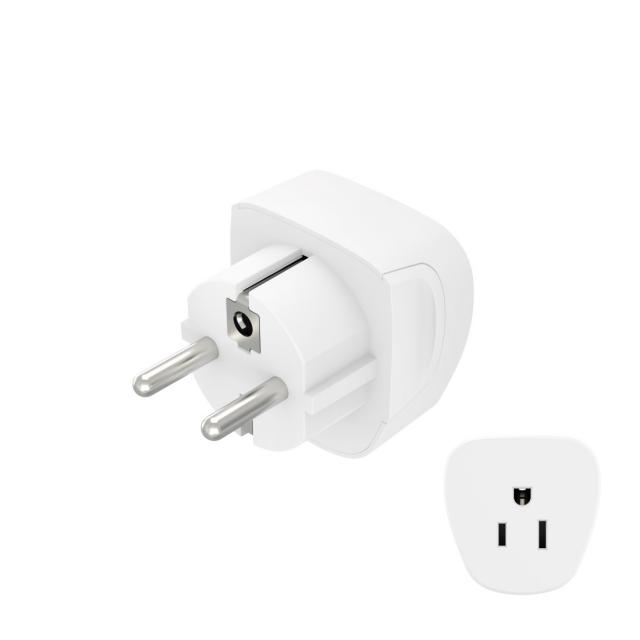 Travel Adapter Type A and Type B, 3-Pin, for Devices from America and Canada, 223458 