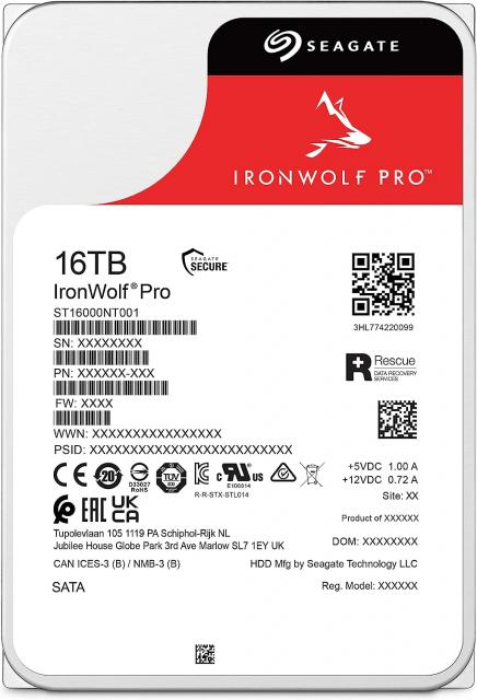 HDD SEAGATE IronWolf ST16000NT001, 16TB, 256MB Cache, SATA 6.0Gb/s 