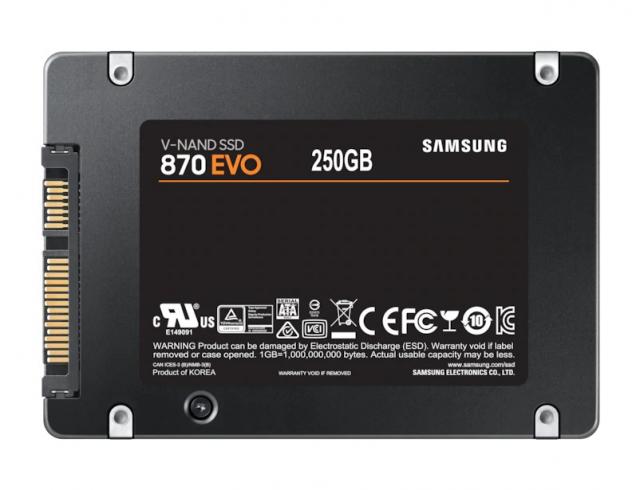 SSD SAMSUNG 870 EVO SATA 2.5”, 250GB, SATA 6 Gb/s, MZ-77E250B/EU 