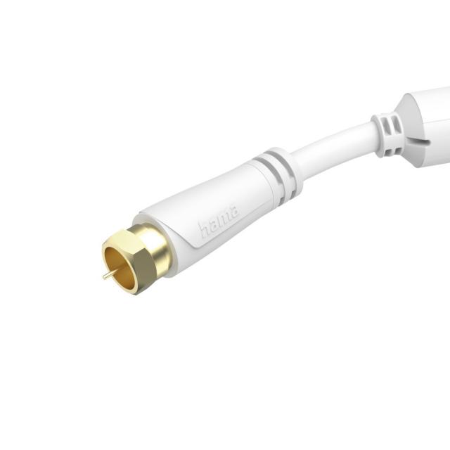 Hama SAT Connection Cable, F-Plug - F-Plug, Gold-Plated, 1.5 m, 100 dB, 205251 