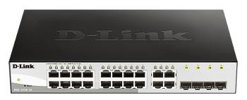 16-port 10/100/1000 Gigabit Smart Switch including 4 Combo 1000BaseT/SFP, DGS-1210-16/E