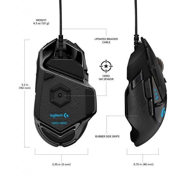 Геймърска мишка Logitech G502 HERO Proteus Spectrum RGB 