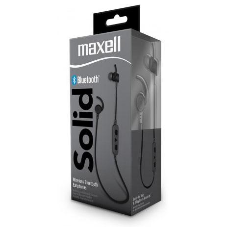 Wireless Bluetooth Headphones ear buds MAXELL BT100 SOLID, Black 