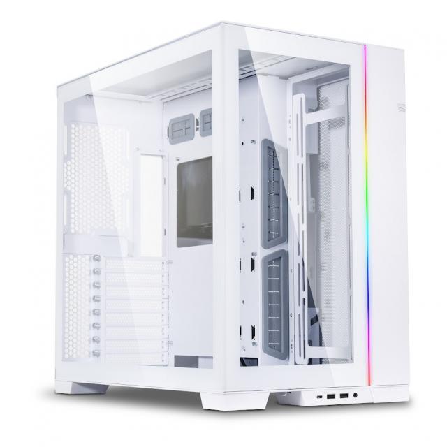 Кутия Lian Li PC-O11 Dynamic EVO Mid-Tower, Tempered Glass, Бяла 