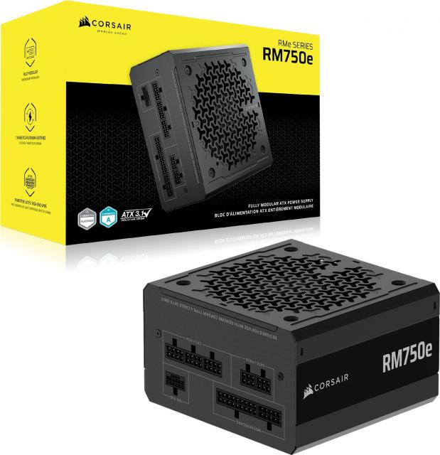 Power Supply Corsair RM750e 750W 80+ Gold ATX 3.1, Fully Modular 