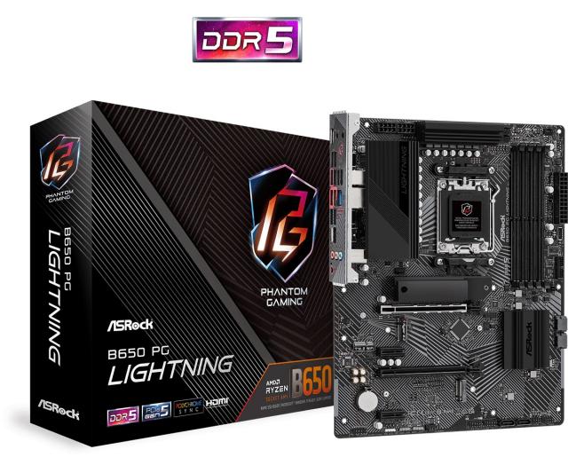 Дънна платка ASROCK B650 PG Lightning, Socket AM5, ATX 