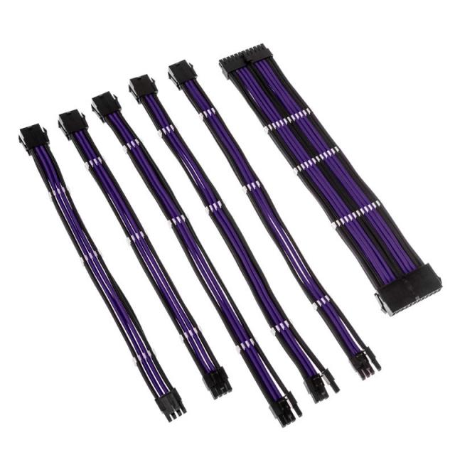 Комплект оплетени кабели Kolink Core, Jet Black/Titan Purple 