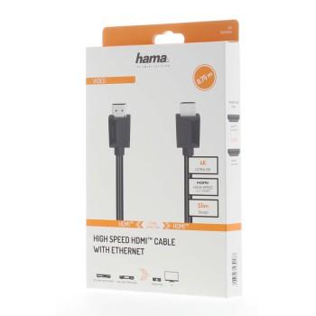 Cable HAMA  HDMI Plug - HDMI Plug, 1.5 m, 4K, Ethernet, 1 Star 