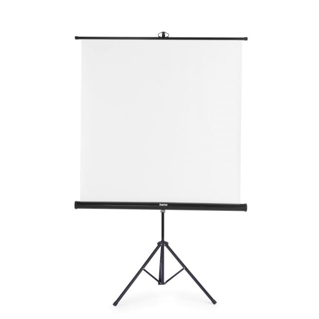 Hama Screen with tripod, 125 x 125 cm, 2-in-1, mobile set, 21575 