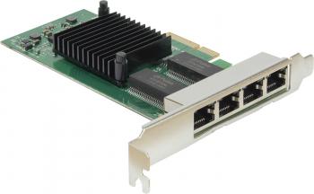 Ethernet Adapter Inter-Tech Argus ST-7238 PCIe, 4xRJ45 10/100/1000