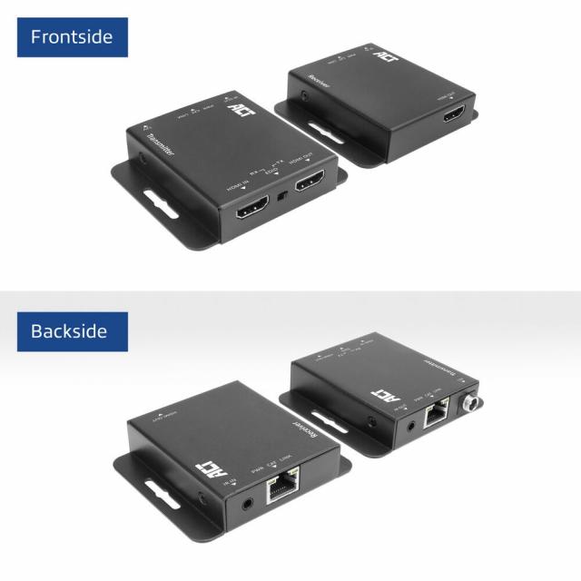 4K HDMI Extender (усилвател) ACT AC7801, усилва HDMI сигнал до 40 м по UTP кабел 