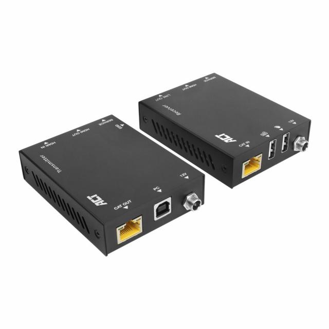 4K HDMI 2.0 KVM  Extender (усилвател), ACT AC7815, усилва сигнал до 70 м по UTP кабел 