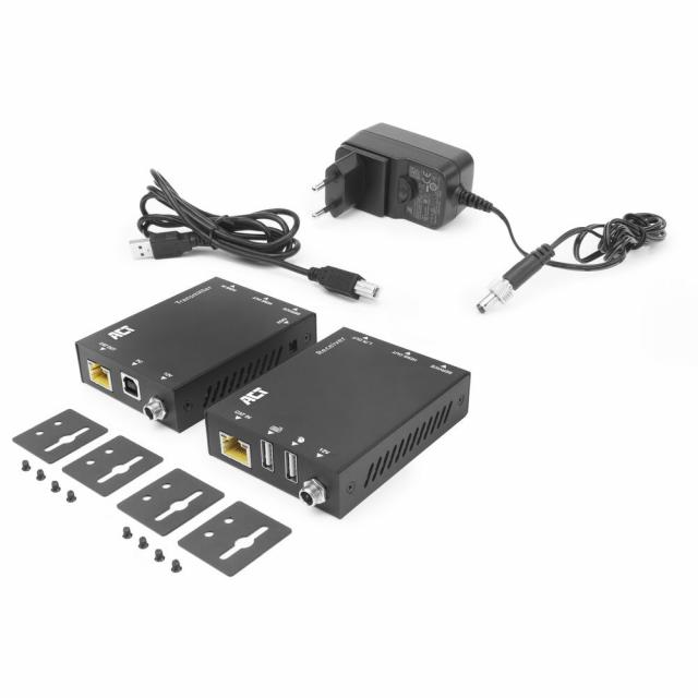 4K HDMI 2.0 KVM  Extender (усилвател), ACT AC7815, усилва сигнал до 70 м по UTP кабел 
