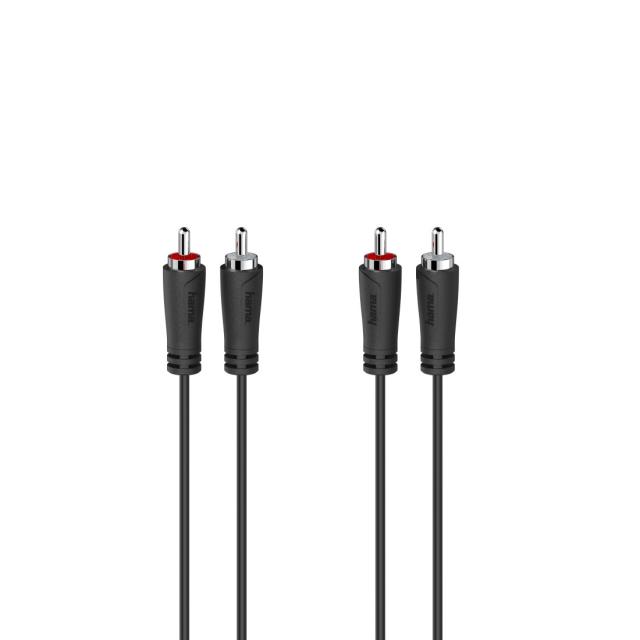 Hama Audio Cable, 2 RCA Plugs - 2 RCA Plugs, 1.5 m 