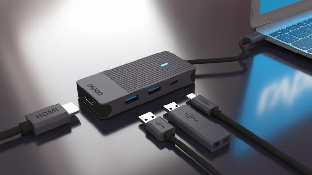 USB-C Хъб, 4 порта, RAPOO-11409 