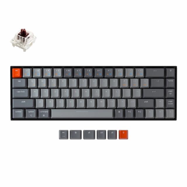 Геймърска Механична клавиатура Keychron K6 Hot-Swappable 65% Gateron Brown Switch RGB LED ABS 