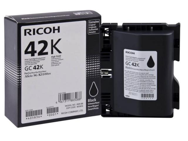 Мастило гел RICOH GC42K, 10000 копия , Черен 