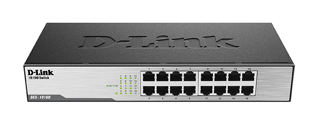 Switch D-Link DES-1016D/E, 16 -port 10/100, Desktop, rack mount 