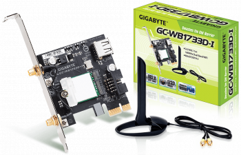 Wireless PCI Express adapter Gigabyte GC-WB1733D-I, 2x2 802.11ac 160MHz, Bluetooth 5.0