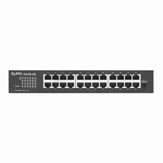 Суич ZYXEL GS1100-24E, 24 портов, Gigabit, за монтаж в шкаф 