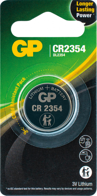 Lithium Button Battery GP CR-2354 3V  1 pcs in blister /price for 1 battery/ 