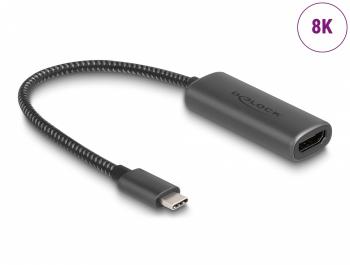 Delock USB Type-C Adapter to HDMI (DP Alt Mode) 8K with HDR function aluminium