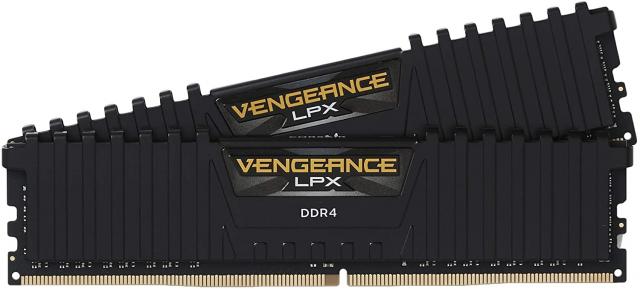 Памет CORSAIR VENGEANCE LPX, 16GB (2 x 8GB), DDR4, 3200MHz, Black 