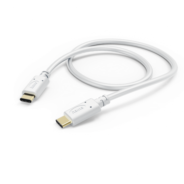 Кабел за зареждане, USB-C - USB-C,1.5м, позл.конектори 