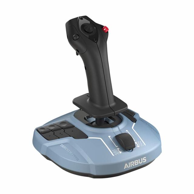 Жичен джойстик Thrustmaster TCA Sidestick Airbus Edition, авиосимулатор за PC, Черен;Син 