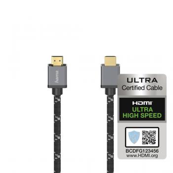 Hama Ultra High Speed HDMI™ Cable, Plug - Plug, 8K, Metal, Ethernet, 2.0 m