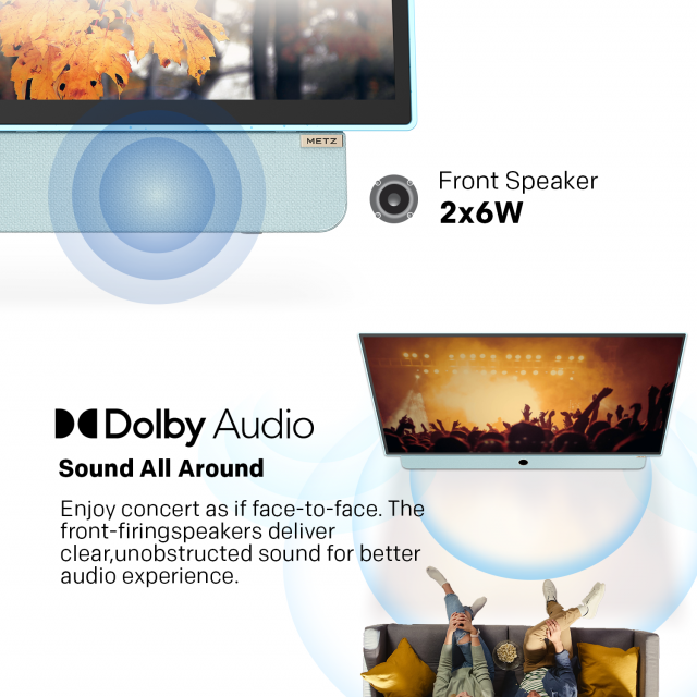 METZ Portable TV 24MPE7000Y 24" LED FHD(1920x1080) GoogleTV, HDR10, Blue 