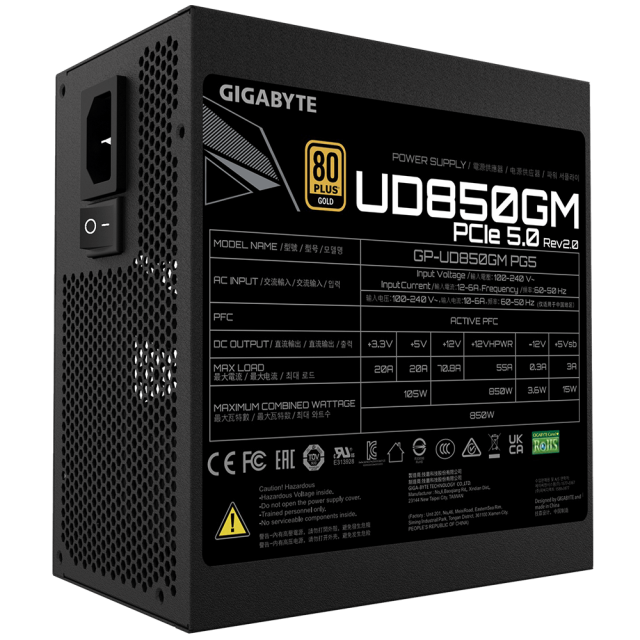 Power Supply Gigabyte UD850GM PG5, 850W 