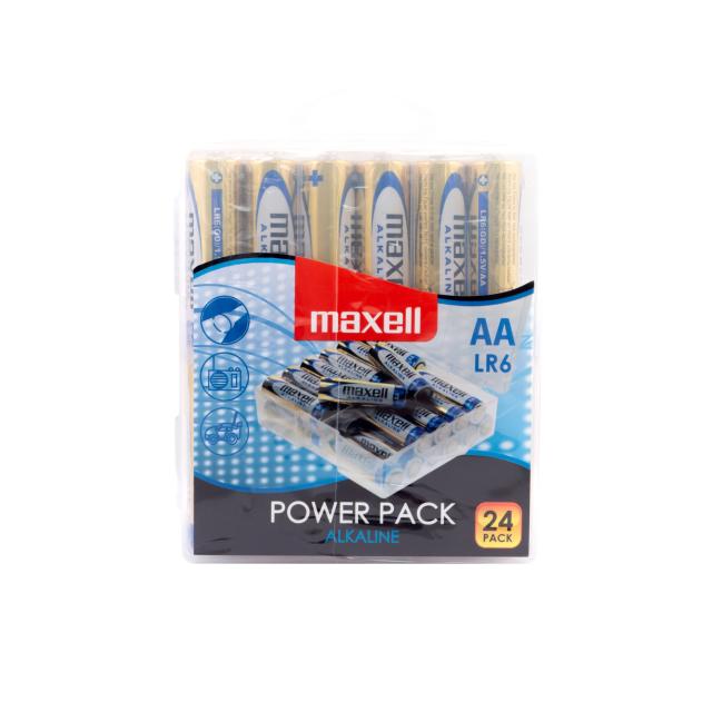 Алкални батерии MAXELL LR6 1,5V AA 24 бр. блистер PVC case 