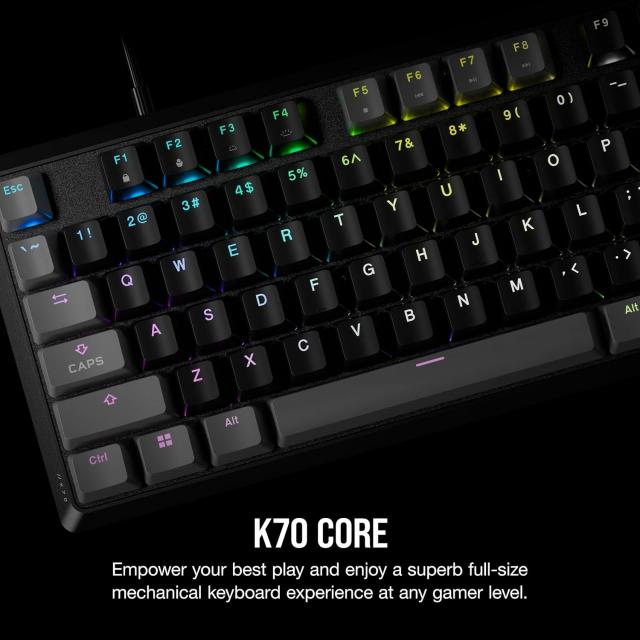 Gaming Mechanical keyboard CORSAIR K70 Core RGB Corsair Linear Red Switch - Carbon Gray 