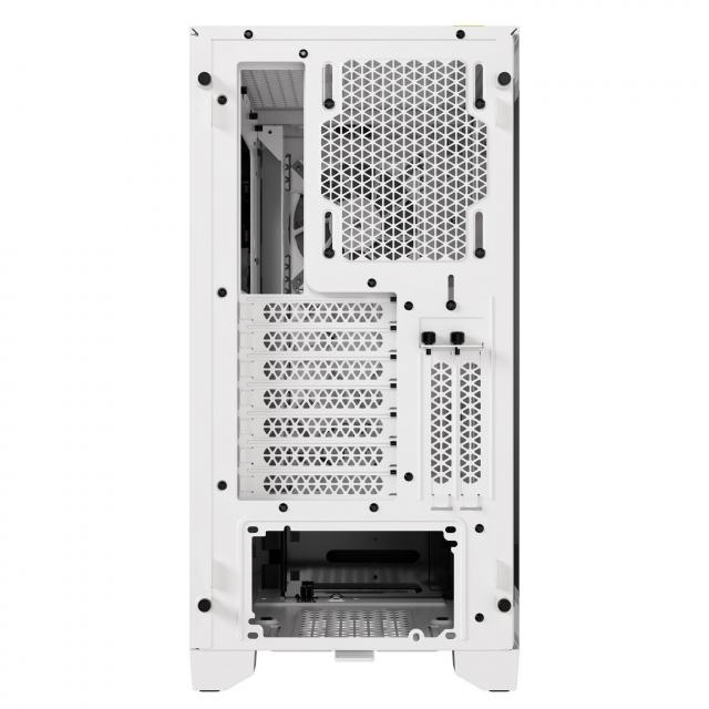 Кутия Corsair iCUE 4000D RGB Airflow Mid Tower, Tempered Glass, Бяла 