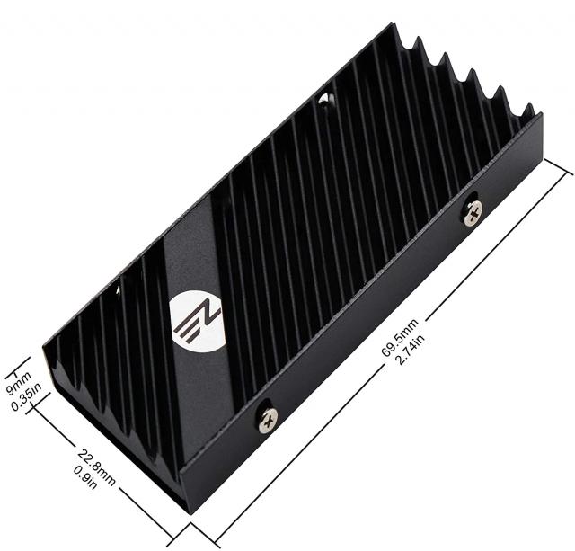 M.2 Heatsink EZDIY-FAB за NVMe SSD диск - Черен 