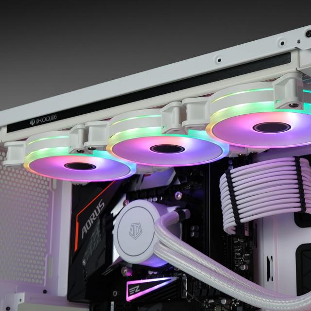 Комплект вентилатори EZDIY-FAB Moonlight White RGB PWM 120mm - 6 Pack 