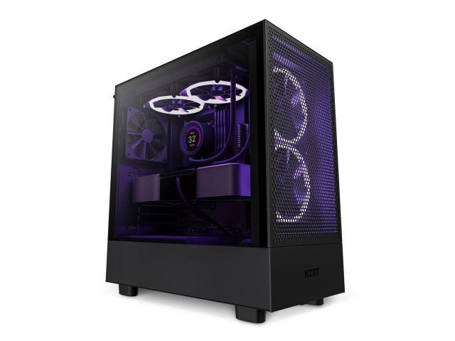 Кутия NZXT H5 Flow Matte Black, Mid-Tower 