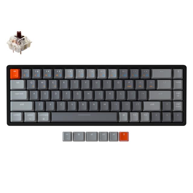 Геймърска Механична клавиатура Keychron K6 Aluminum 65% Gateron Brown Switch RGB LED Gateron Brown Switch ABS 